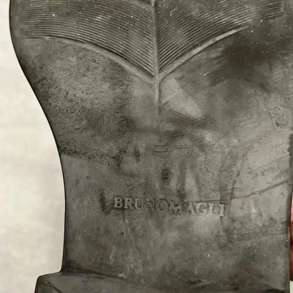 [US11.5]Bruno Magli Raspino Men Black Leather Ankle  Dress Boots - Picture 8 of 8